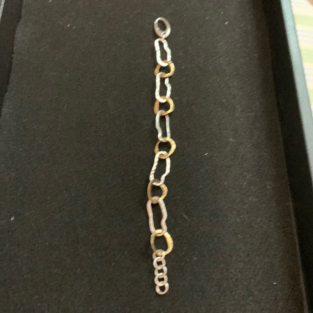 Grace and Heart .925 Silver and brass bracelet